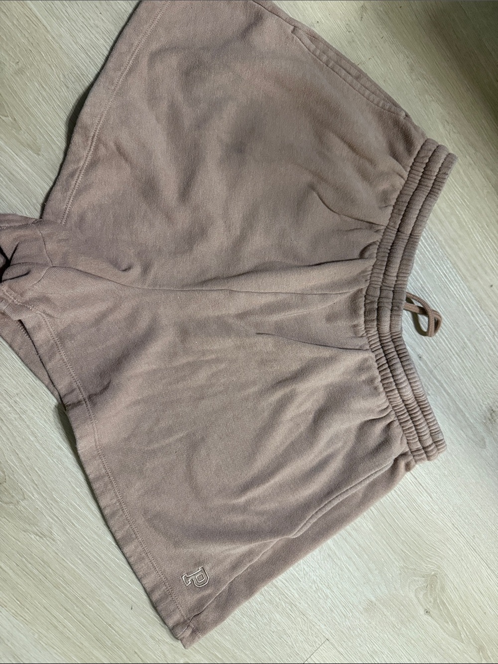 PINK Victoria's Secret Taupe High-Waist Drawstring Athletic Shorts